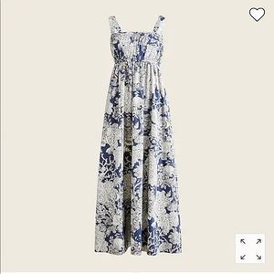 J. Crew Navy Cotton Print Size 20 Midi Dress